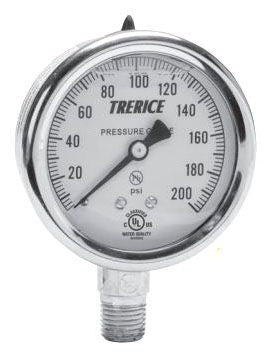 Trerice D82LFB2502LA120 Precision Pressure Gauge