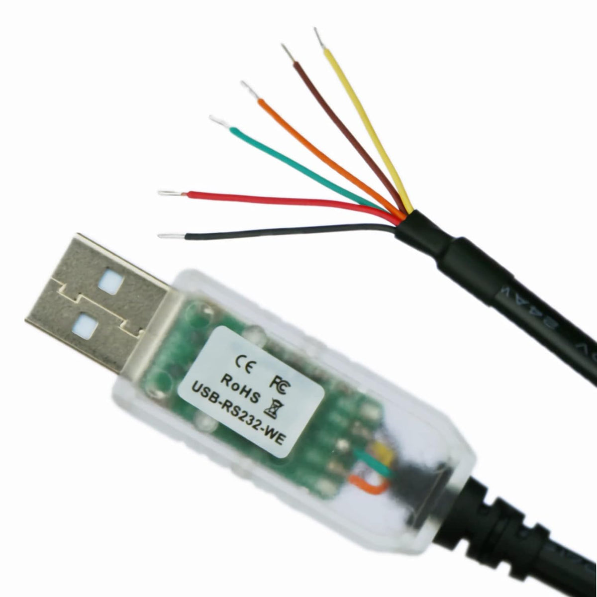 Ftdi Usb Color Code FTDI USB-RS232-WE-1800-BT Cable, 1.8M, Wire END (5V) | HVACparts