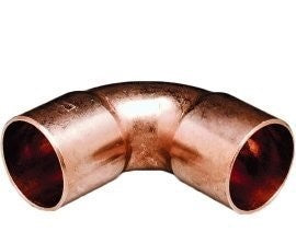 Copper Elbow, 90°, short fitting, copper, 1/2" FTG x 1/2" C